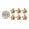 Gold Finish and White Enamel Flower Charms - Set of Six - XXX - ZG-C58